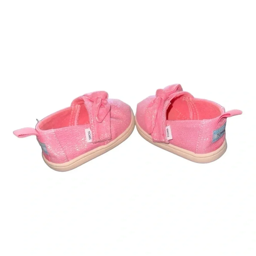 Tiny Alpargata Twill Glimmer Bow Shoe size 4